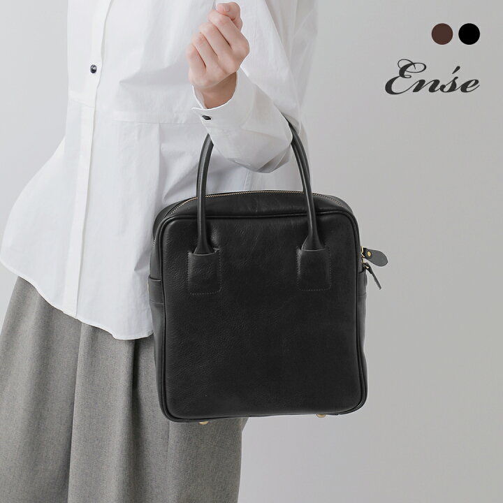 楽天市場】Ense アンサ キップレザー 2way スクエア ミニ ボストン 