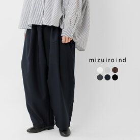 ミズイロインド mizuiro ind トロピカル ストレッチ ワイド カーゴパンツ 1-260016 レディース 2026ss新作 春夏 【サイズ交換初回無料】