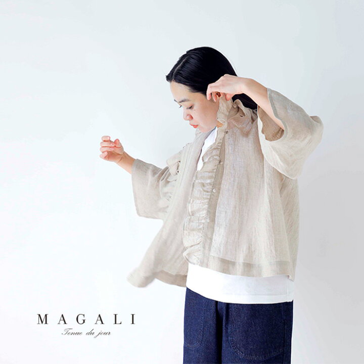 楽天市場】【20%OFF】MAGALI マガリ コルトレイクリネン フリル 