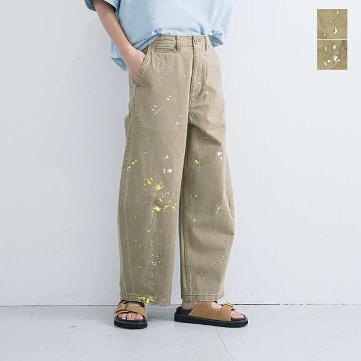 楽天市場】kha:ki カーキ コットン ウォッシュド チノ 刺繍 / ペイント  