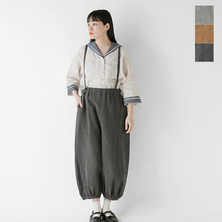 楽天市場】MAGALI マガリ 炭染め リネン コットン サスペンダー 