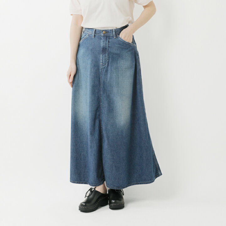 楽天市場】or slow オアスロウ 30s ペインター ロング デニム スカート  