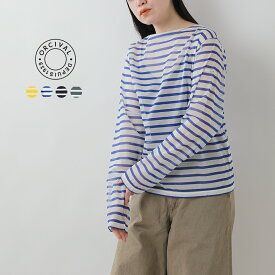 ORCIVAL オーチバル オーシバル シースルージャージー ボーダー ボートネック 長袖 バスクシャツ or-c0461stj-26ss 2026ss新作 春夏 レディース【海外出荷不可】【クーポン対象】