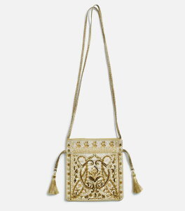 ne Quittez pas �k�L�e�p �h�J �h���[�X�g�����O �V�����_�[�o�b�O Embroidery Drawstring Shoulder Bag 012062qe1-2 ���f�B�[�X 2026aw�V�� �H�~ �΂ߊ|�� �r�[�Y �X�p���R�[�� �^�b�Z�� �p�[�e�B�[ �~�j�o�b�O