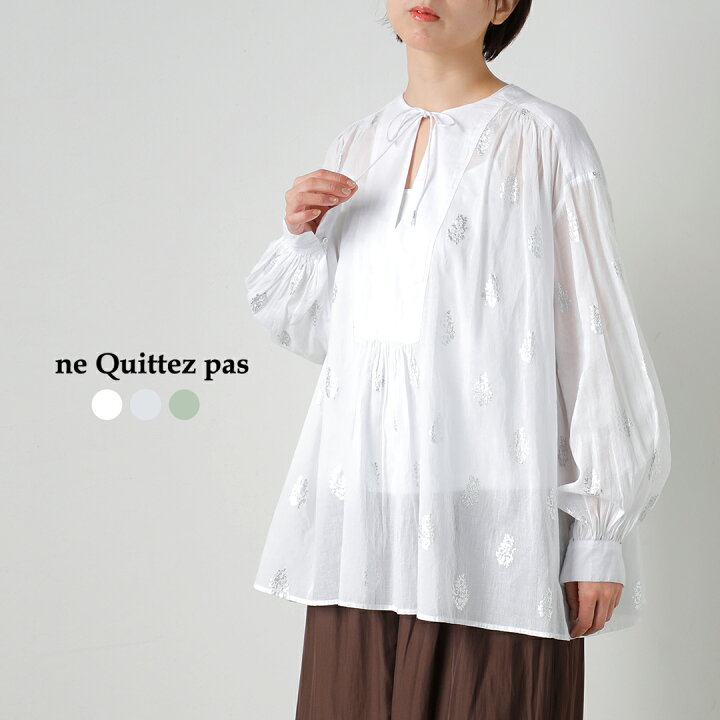 楽天市場】ne Quittez pas ヌキテパ コットンボイル フラワー箔 