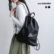 and wander アンドワンダー クリスピーリップ ドローストリングバッグ crispy rip drawstring bag 574-69…