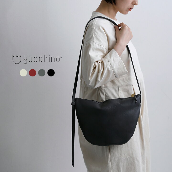 楽天市場】yucchino ユッキーノ レザー ハーフムーン ショルダーバッグ 