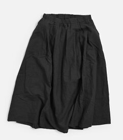 セール【40%OFF】[NEW]D.M.G. ドミンゴ リネンキャンバス マキシ丈 スカート 17-0492l レディース 黒 ベージュ フレア Aライン ロング 麻100% 裏地付き ウエストゴム 涼しい 大人カジュアル【サイズ・カラー交換初回無料】
