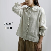 楽天市場】gauze# リネン ブラウス（トップス｜レディースファッション 