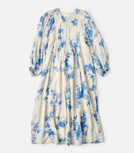 ne Quittez pas �k�L�e�p �R�b�g���{�C�� ���[�Y�v�����g �n���h�X���b�L���O �h���X Cotton Voile Rose Print Hand Smocking Dress 010461wu1 ���f�B�[�X �����O�����s�[�X ���n�t�� �|�P�b�g�t�� 2026ss�V�� �t��