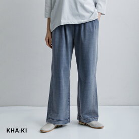 kha:ki カーキ インディゴ フレンチテリー ワイドストレートパンツ “INDIGO TERRY WIDE PANTS” mil26hpt3254 レディース 【サイズ・カラー交換初回無料】【☆】【クーポン対象】