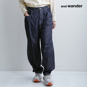 and wander �A���h�����_�[ �h���C�C�[�W�[�f�j�� ���C�h�p���c dry easy denim wide pants 574-6182099 ���f�B�[�X �y�T�C�Y�E�J���[�������񖳗��z