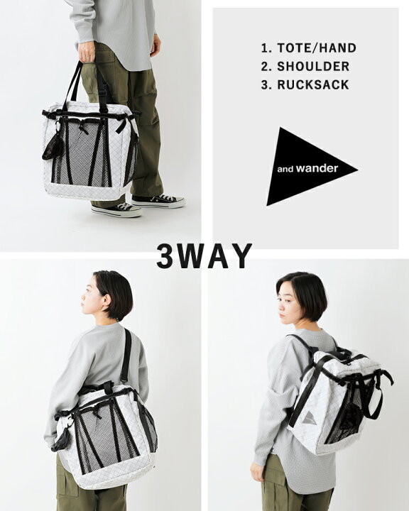 楽天市場】and wander アンドワンダー エコパック 30L 3wayトート 