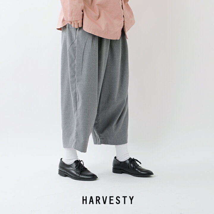 楽天市場】HARVESTY ハーベスティ ワイド エッグ クロップド パンツ 