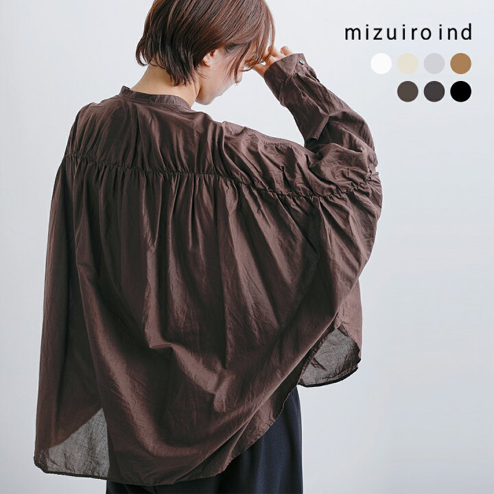 楽天市場】ミズイロインド mizuiro ind コットン バックギャザー 