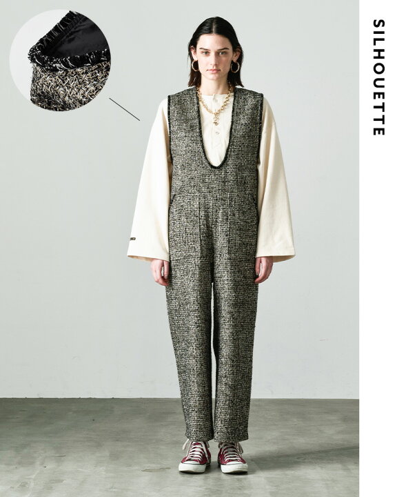 楽天市場】kha:ki カーキ ルーズ ツイード ジャンプスーツ “TWEED  