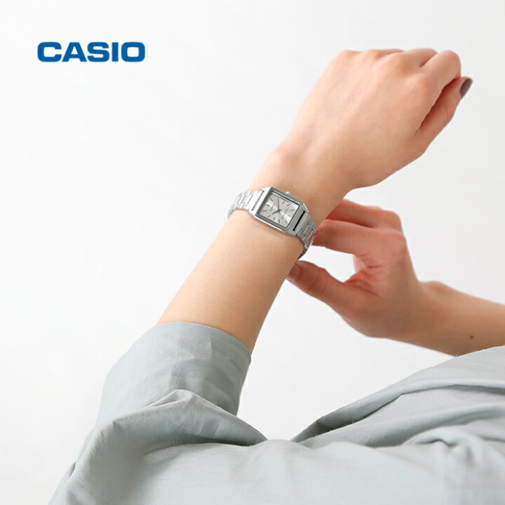 楽天市場】CASIO カシオ シルバーメタルアナログ腕時計 ltp-v007d 
