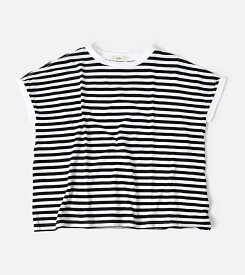 NARU ナル Tシャツ 40/2天竺 コットン ボーダー ミナミシャツ プルオーバー Tシャツ 半袖 649036-yo 2025ss新作 レディース Tシャツ カットソー 半袖 ゆったり クルーネック 綿100% 日本製 プルオーバー カジュアル シンプル【☆】