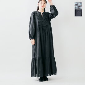 セール【40%OFF】ne Quittez pas ヌキテパ コットン レース ヨーク ドレス “Cotton Organza Paisley Dance / Cotton Jacquard Lace Yoke Dress” 010452wg5-wj2 レディース