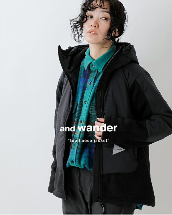 楽天市場】and wander アンドワンダー トップ フリース ジャケット 