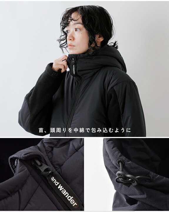 楽天市場】and wander アンドワンダー トップ フリース ジャケット  