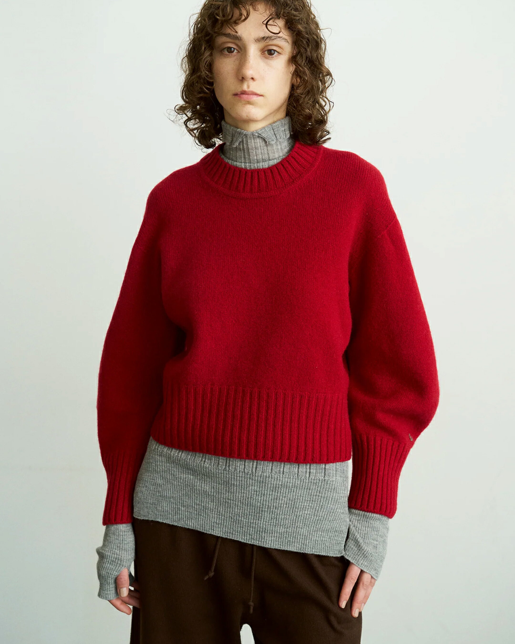 ファインラムウールクルーネックプルオーバー