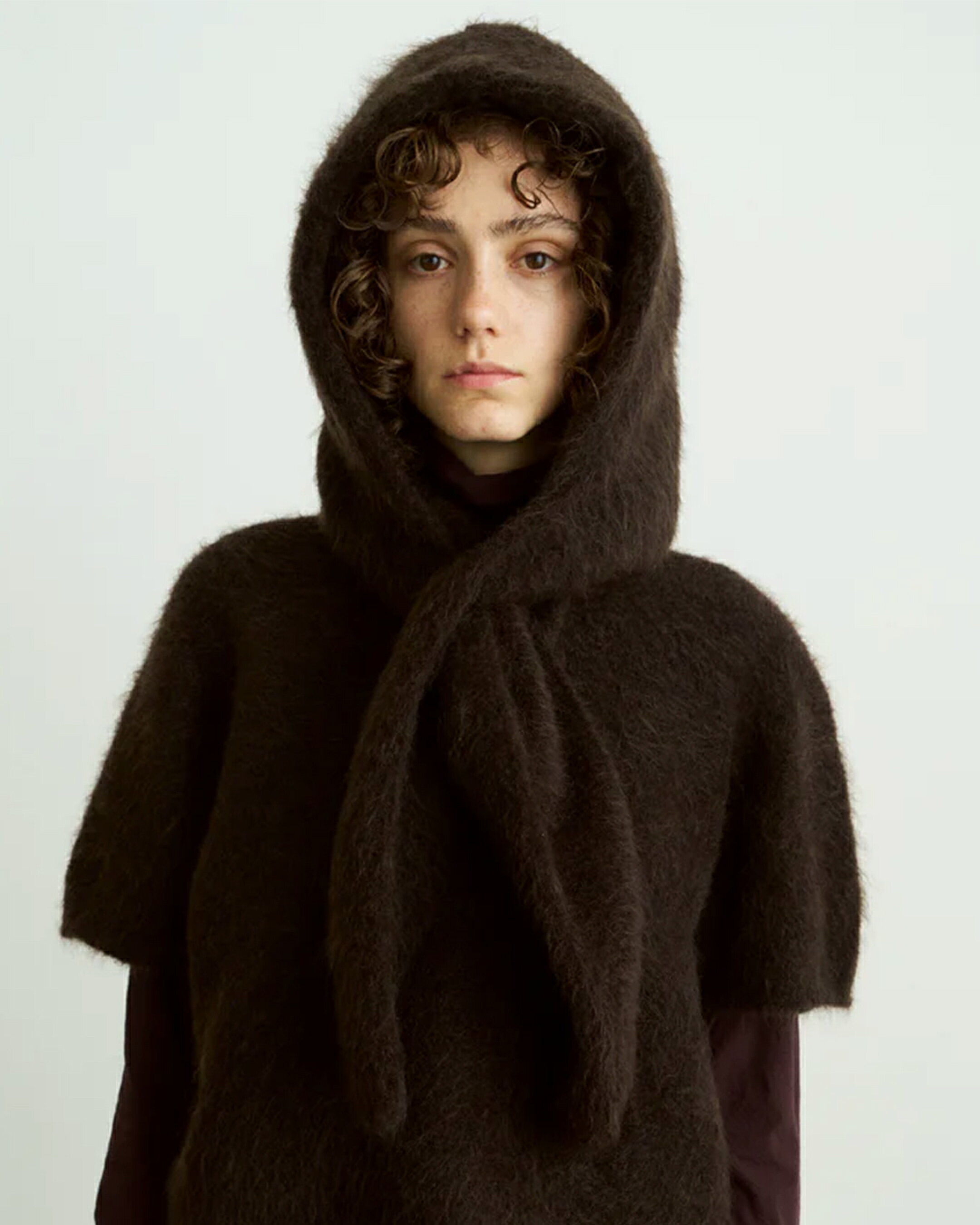 ストレッチスーパーキッドモヘアフードストール