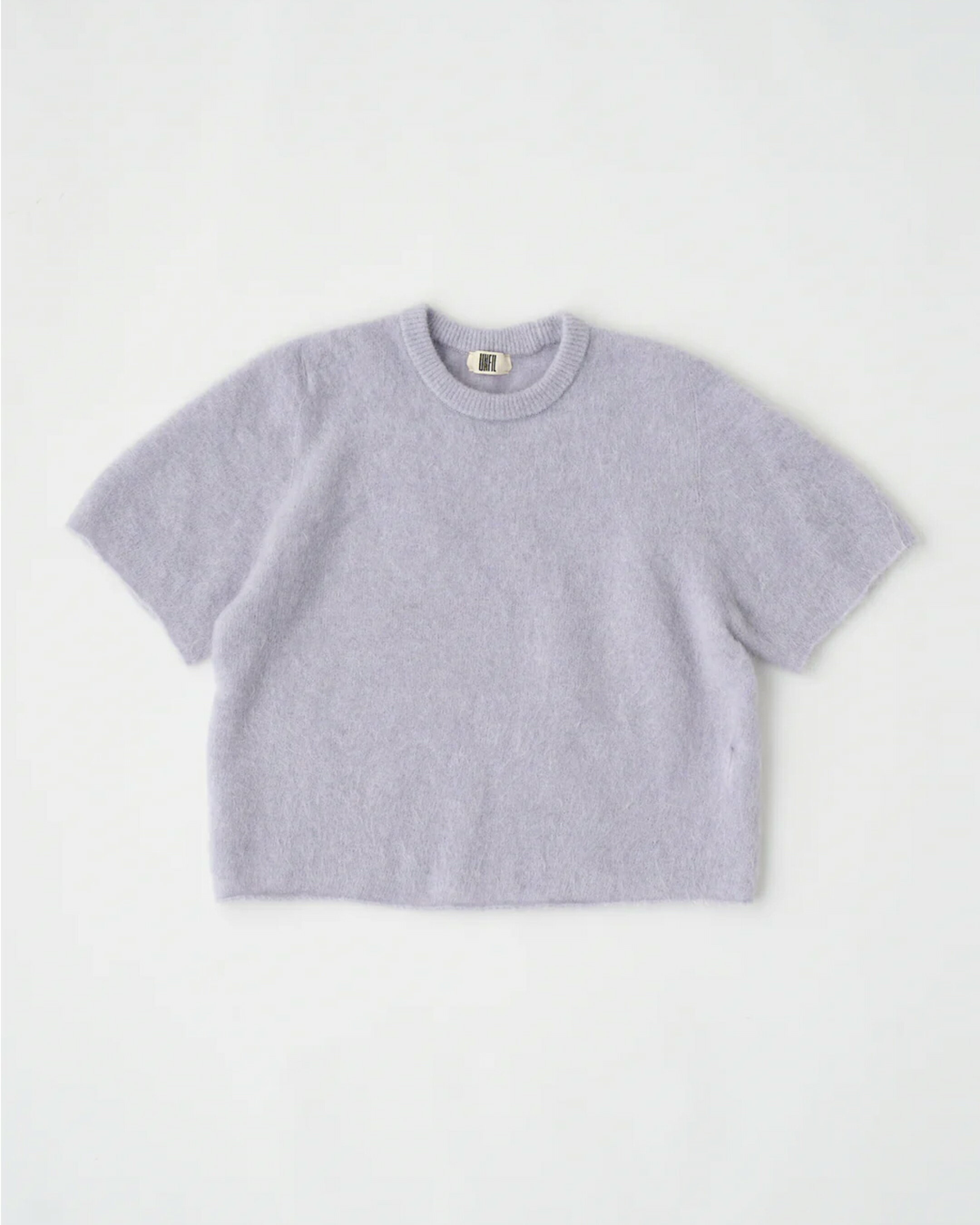 ストレッチスーパーキッドモヘア半袖プルオーバー