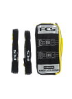 【アウトレット】FCS（エフシーエス）PREMIUM BUNGY LOCK DOWNS [BLACK/YELLOW] 乗用車／バン用 ロック付き サーフボードキャリアロープ