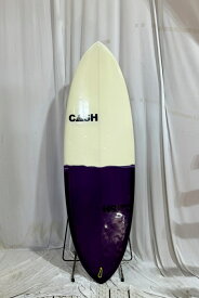 【中古】CASH (キャッシュ) ショートボード [WHITE×PUEPLE] 5'7" サーフボード