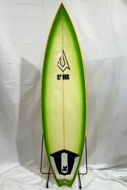【中古】JUSTICE SURFBOARD (ジャスティスサーフボード) REX MARECHAL シェイプ ショートボード [YELLOW×GREEN] 6’0” サーフボード