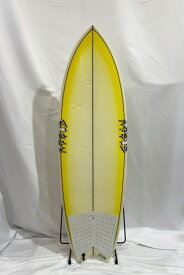 【中古】ACSOD (アレックスクルーズシェイプス) TWO FANGS モデル ショートボード [YELLOW×CLEAR] 5'7" サーフボード