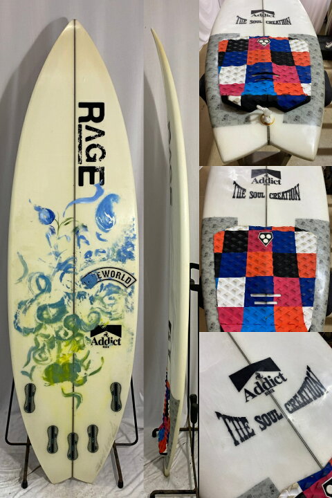 楽天市場】【中古】RAGE SURF BOARD（レイジサーフボード）ADDICT 