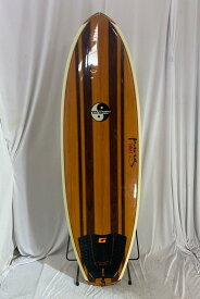 【中古】TOWN & COUNTRY（タウンアンドカントリー）ショートボード [CLEAR/WOOD] 5’8” サーフボード