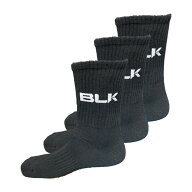 BLK ミドル 3P ソックス (ブラック)　クルー丈　ラグビー