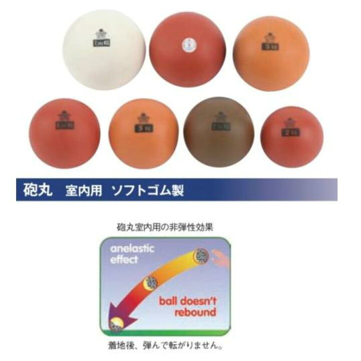 楽天市場】ニシ・スポーツ（NISHI）T5552 砲丸 室内用 ソフトゴム製 