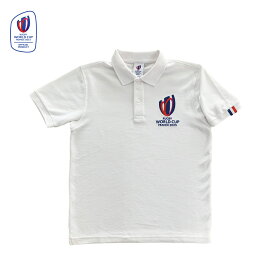 ラグビーワールドカップ2023 フランス大会 ポロシャツ ホワイト 公式グッズ 記念品 RWC35609