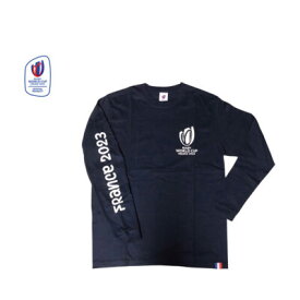 ラグビーワールドカップ2023 フランス大会 長袖Tシャツ ネイビー 公式グッズ 記念品 RWC35601