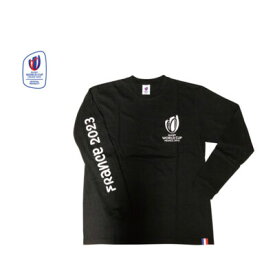 ラグビーワールドカップ2023 フランス大会 長袖Tシャツ ブラック 公式グッズ 記念品 RWC35605