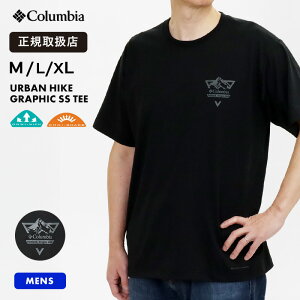 �R�����r�A Columbia T�V���c ���� Urban Hike Graphic SS Tee �����Y �N���[�l�b�N �uBLACK �u���b�N UV�J�b�g �z������ �A�E�g�h�A �n�C�L���O �o�R �t�� 2026SS PG3033 010 ���K�戵�X