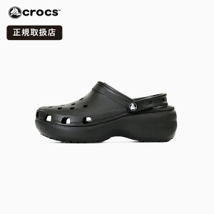�N���b�N�X crocs Classic Platform Clog ���f�B�[�X ���� �N���b�O �T���_�� �N���V�b�N �v���b�g�t�H�[�� �y�� �R���t�H�[�g�V���[�Y �I�t�B�X �������� �J�W���A�� �u���b�N �� 206750 001 ���K�i