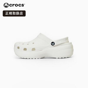 �N���b�N�X crocs Classic Platform Clog ���f�B�[�X ���� �T���_�� �N���V�b�N �v���b�g�t�H�[�� �N���b�O �y�� �R���t�H�[�g�V���[�Y �I�t�B�X �������� �J�W���A�� �� �z���C�g 206750 100 ���K�i