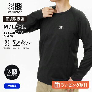 �J���}�[ KARRIMOR T�V���c ���� fast-dry L/S T �t�@�X�g�h���C �����Y �g�b�v�X �z������ 2026�N�t�ĐV�� 2026SS ���n ���S M/L/XL �u���b�N 101568 9000 Black | �u�����h [���K�戵�X]