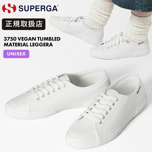 �s1/2�l���I�ōő�100%�|�C���g�o�b�N�t�X�y���K SUPERGA �X�j�[�J�[ �����Y ���f�B�[�X 3750 ���B�[�K�� �^���u�� �}�e���A�� ���b�W�F�[�� VEGAN TUMBLED MATERIAL LEGGERA �z���C�g �C 5S1138LW WHITE 900 | �u