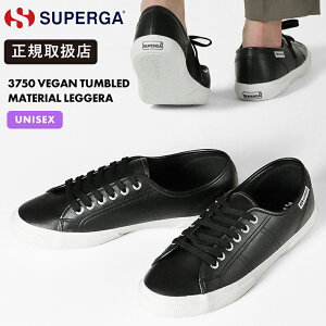 �s1/2�l���I�ōő�100%�|�C���g�o�b�N�t�X�y���K SUPERGA �X�j�[�J�[ �����Y ���f�B�[�X 3750 ���B�[�K�� �^���u�� �}�e���A�� ���b�W�F�[�� VEGAN TUMBLED MATERIAL LEGGERA �u���b�N �C 5S1138LW BLACK 999 | �u