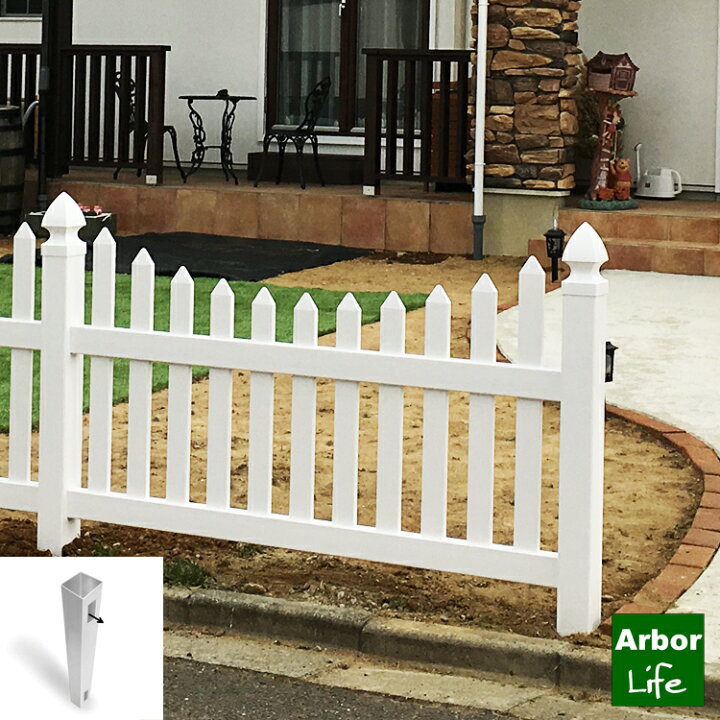 楽天市場 フェンス 支柱 カントリーピケットフェンス３ 高さ900用エンドポスト 6サイズ フェンス アメリカンフェンス 白 洋風フェンス 柱 終端ポスト アーバーライフ