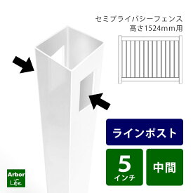 フェンス DIY 柱 支柱 中間ポスト セミプライバシーフェンス5フィート用ラインポスト 12M3