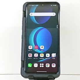 LG V60 ThinQ 5G（デュアルスクリーンあり） L-51A docomo ブラック 送料無料 本体 c02913 【中古】