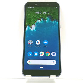 Android One S5 S5-SH SoftBank ダークブルー 送料無料 本体 c03797 【中古】