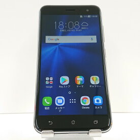 ZenFone 3 ASUS-Z017DA SIMフリー サファイアブラック 送料無料 本体 c03810 【中古】